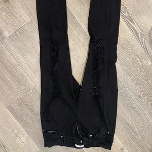 Good American Good Legs Black Ripped Jeans